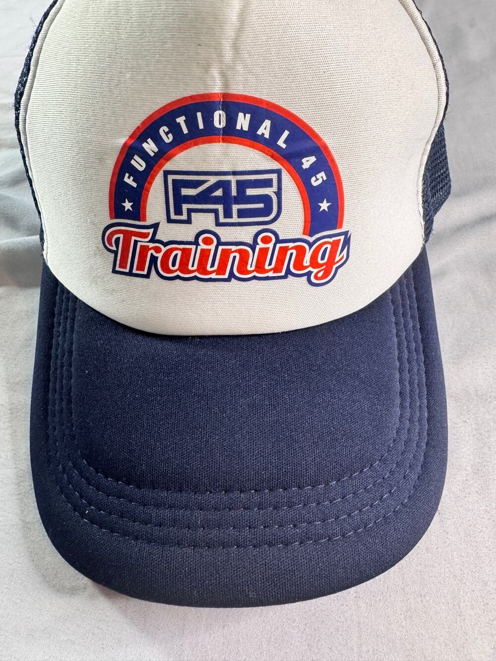 F45 Training Functional 45 Trucker Hat Navy White Mesh Snapback Gym Fitness